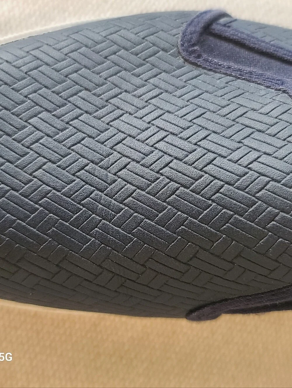 Nautica Navy Textured Slip-On Flats with White Sole